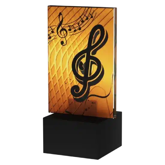 Skleněná soška Huslový klíč AG1-12/MUS Skleněná soška Huslový klíč AG1-12/MUS