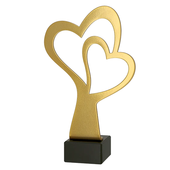 Kovová soška Dvě srdce ML-HEA Kovová soška Dvě srdce ML-HEA